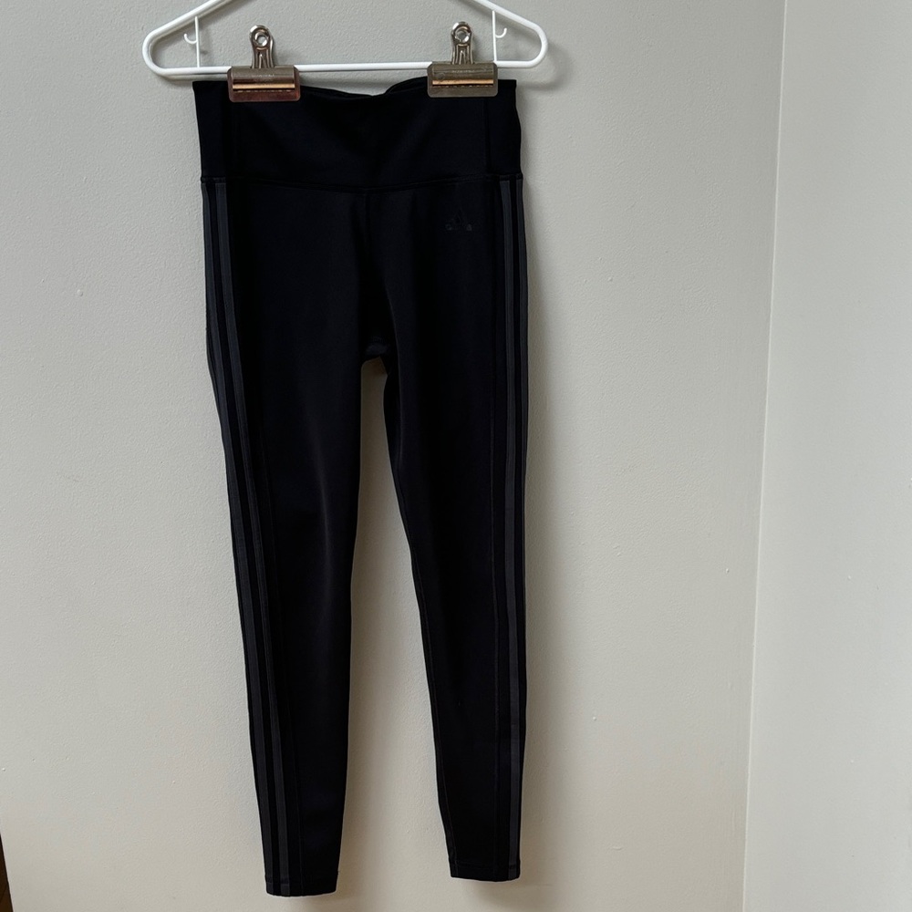Adidas Climite black with gray stripes Leggings